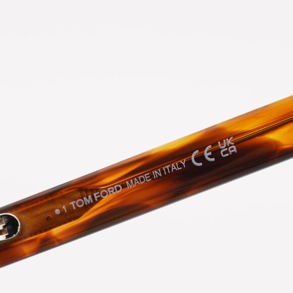 Tom Ford FT5886-B 047 Eyeglasses Light Brown 52mm Square Frame, Blue Light Block - Picture 9 of 10